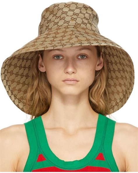 gucci wide brimmed panama hat|gg canvas wide brim hat.